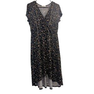 Women's Rielle Faux Wrap Floral Print Dress, Large